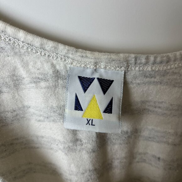 Vintage I Love My Attitude Tank Top Gray Cream XL Extra Large USA Striped Logo - Picture 12 of 14